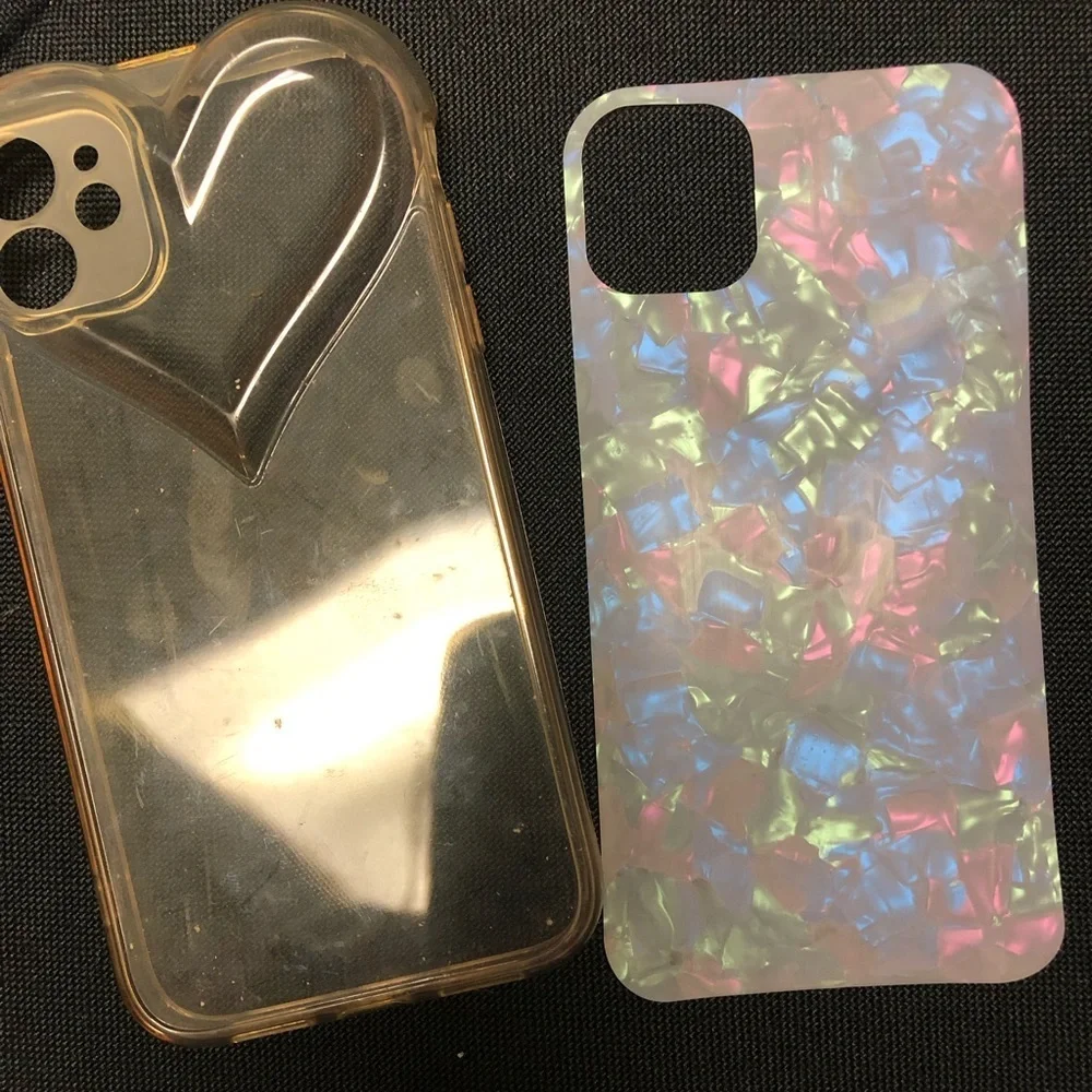 Clear Heart Design Phone Case
